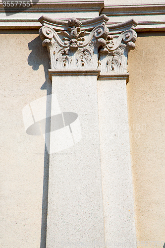 Image of abstract old column in  marble brick