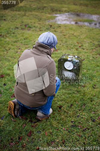 Image of Woman at Grave