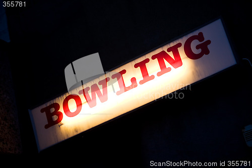 Image of Bowling sign