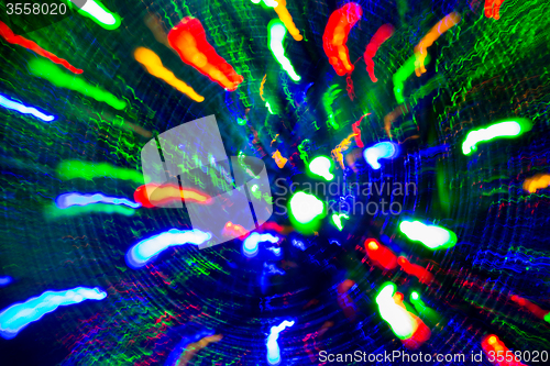 Image of colorful firework lights over black background