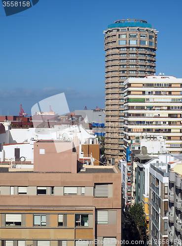 Image of rooftop view condos hotels Las Palmas capital Grand Canary Islan