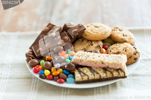 Image of close up of sweets on table