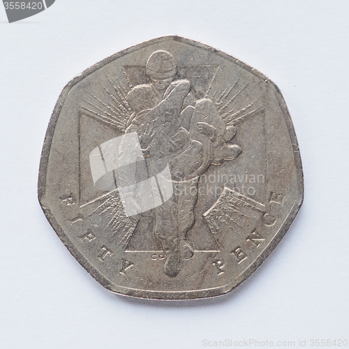 Image of UK 50 pence coin