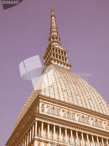 Image of Retro looking Mole Antonelliana Turin