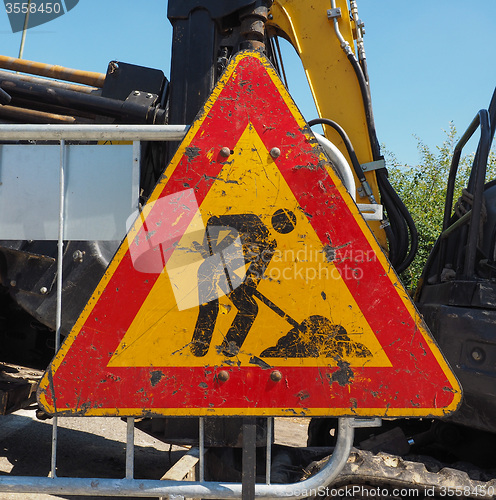 Image of Road works sign