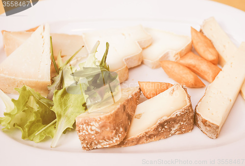 Image of Retro looking Cheese platter