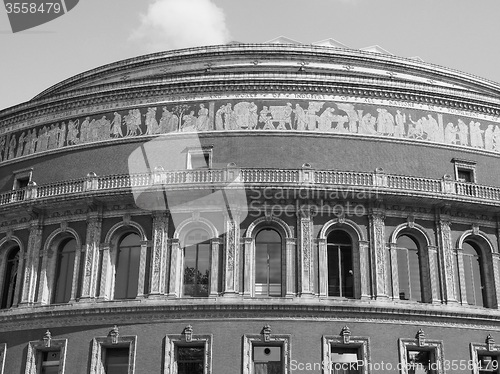 Image of Black and white Royal Albert Hall in London