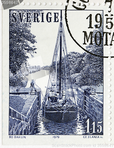 Image of Sailing Boat in Lock