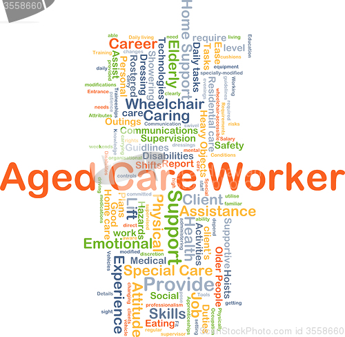 Image of Aged care worker background concept
