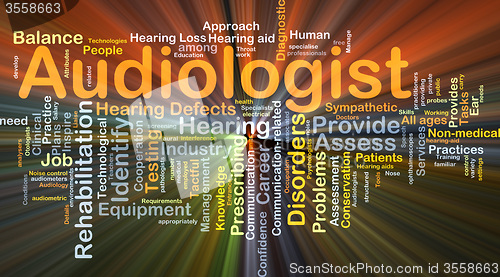 Image of Audiologist background concept glowing