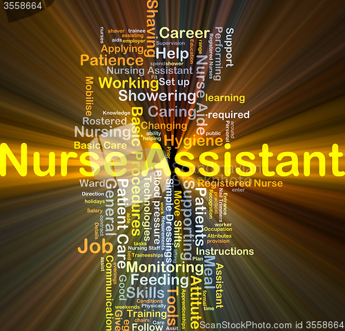 Image of Nurse assistant background concept glowing