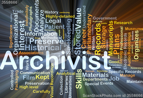 Image of Archivist background concept glowing