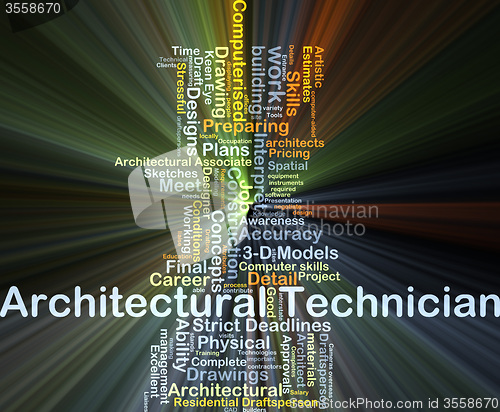 Image of Architectural technician background concept glowing
