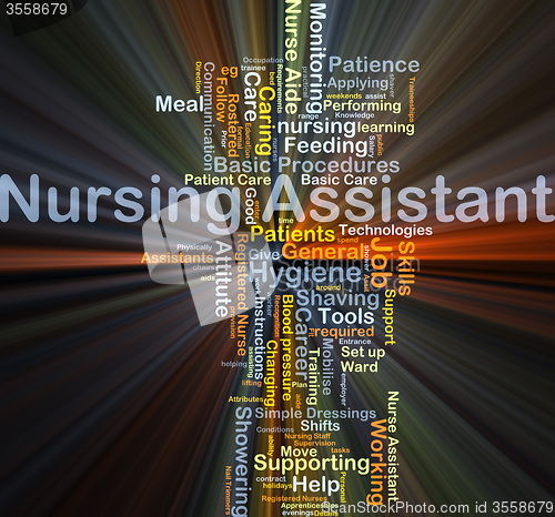 Image of Nursing assistant background concept glowing