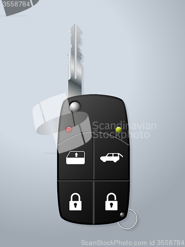 Image of Car key with remote security functions 