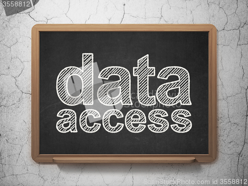 Image of Information concept: Data Access on chalkboard background