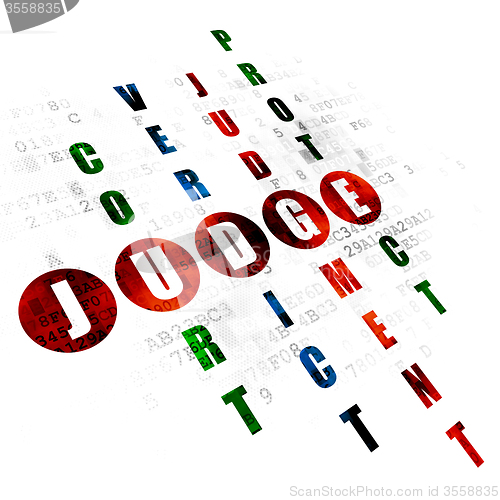 Image of Law concept: Judge in Crossword Puzzle