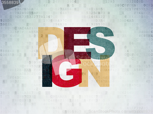 Image of Marketing concept: Design on Digital Paper background