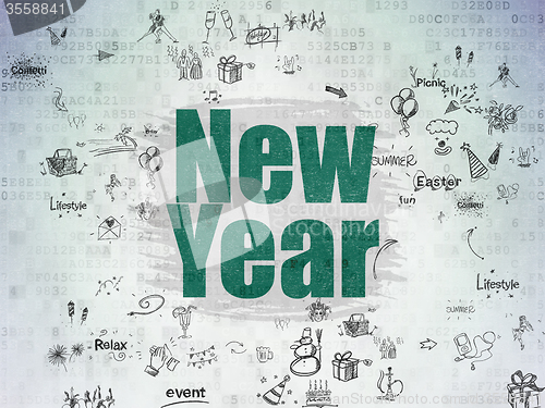 Image of Entertainment, concept: New Year on Digital Paper background