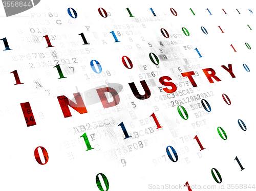 Image of Finance concept: Industry on Digital background
