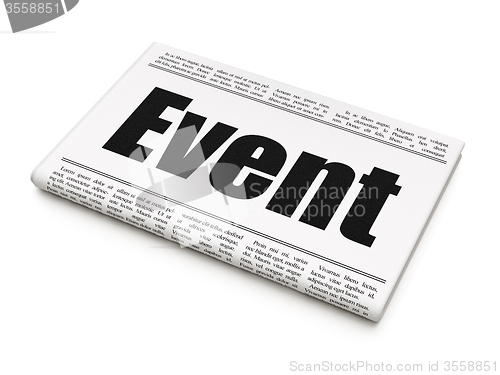 Image of Holiday concept: newspaper headline Event