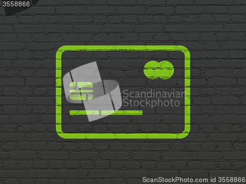 Image of Business concept: Credit Card on wall background