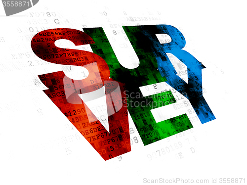 Image of Science concept: Survey on Digital background