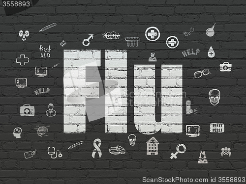 Image of Healthcare concept: Flu on wall background