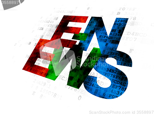 Image of News concept: E-news on Digital background