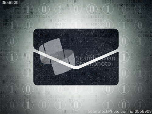 Image of Business concept: Email on Digital Paper background