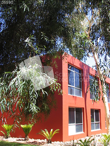 Image of red building