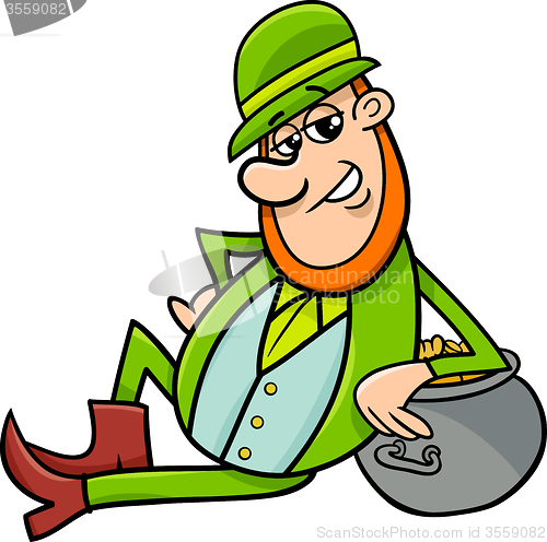 Image of saint patrick leprechaun cartoon