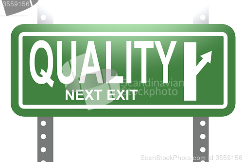 Image of Quality green sign board isolated