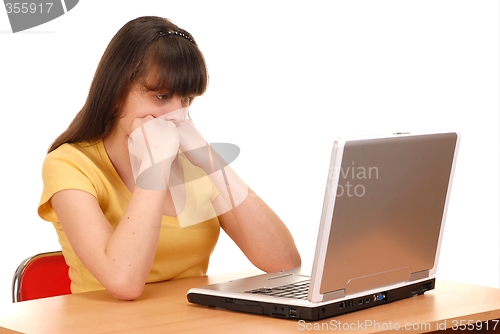 Image of Girl with Computer