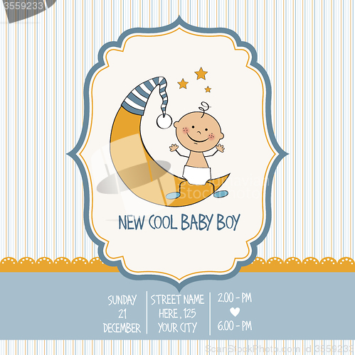 Image of baby boy shower card