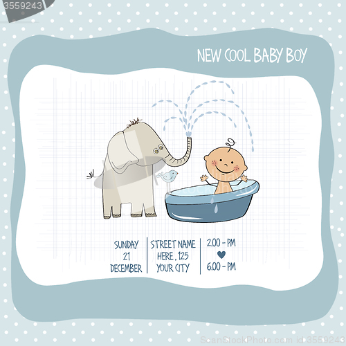 Image of baby boy shower card