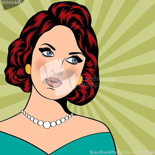 Image of Pop Art illustration of woman 