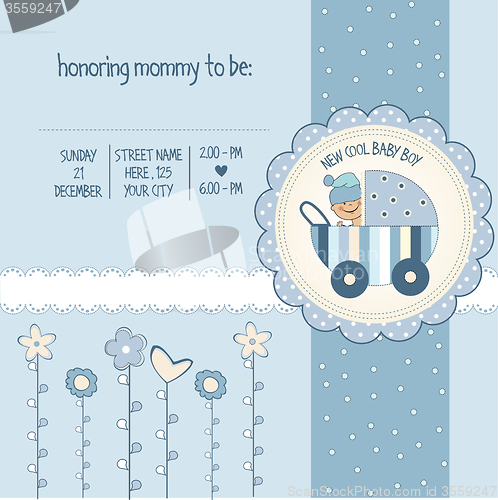 Image of baby boy shower card