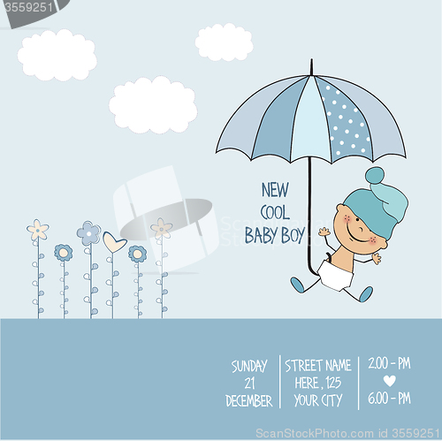 Image of baby boy shower card