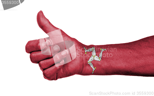 Image of Old woman with arthritis giving the thumbs up sign