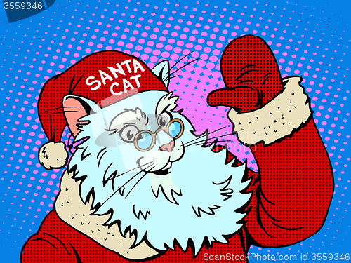 Image of Santa Claus cat