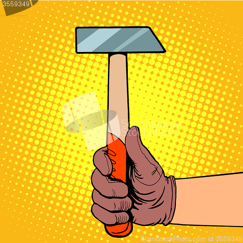 Image of Hand with hammer