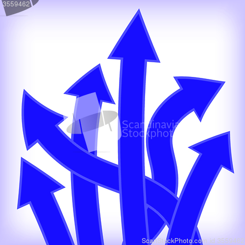 Image of Set of Blue Arrows