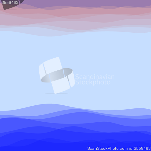 Image of Abstract Blue Wave Background