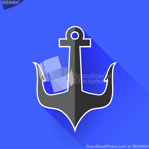 Image of Sea Metal Anchor Silhouette