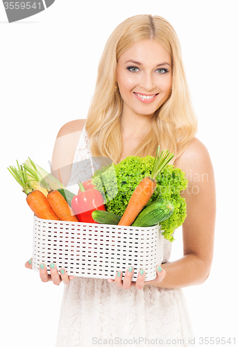 Image of Woman with vegetables