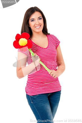 Image of Girl with flower