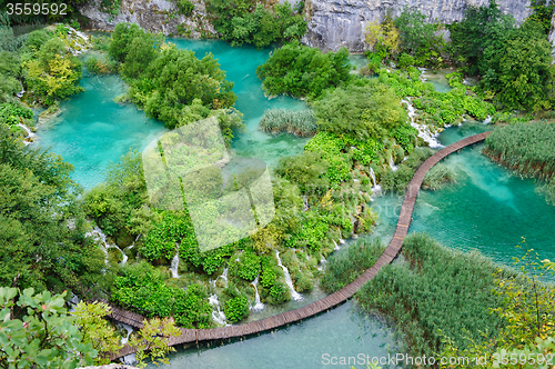 Image of Beautiful waterfalls in Plitvice Lakes National Park, Croatia