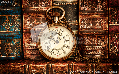 Image of Vintage pocket watch still life