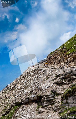 Image of Rohtang La pass Traffic jam of cars